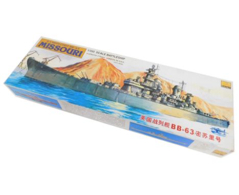 A Mini Hobby Models US Battleship BB63 Missouri model kit, 1:350 scale, boxed. 