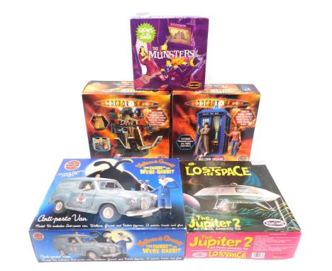 Polar Lights and Airfix model kits, comprising Wallace and Gromit The Curse of the Were Rabbit Anti-Pesto Van, The Jupiter 2,