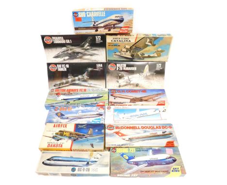 Airfix model kits, to include Douglas C-47 Dakota, DC-9, DC-930, some still sealed. (a quantity)