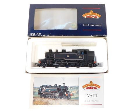 A Bachmann Branchline OO gauge Class 2MT Ivatt tank locomotive, 2-6-2, 41281, BR black livery, 31-450, boxed.