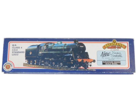A Bachmann Branchline OO gauge British Rail Standard Class 4 locomotive, 4-6-0, 75073, BR lined black livery, 31-102, boxed. 