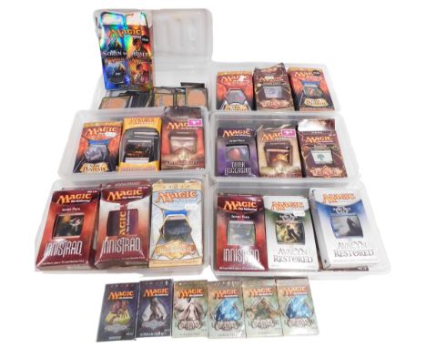 Magic The Gathering cards, boxed and unboxed, including Theme Decks, Intro Packs, etc. (a quantity) 