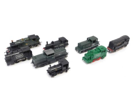 Lima and other OO gauge locomotives, including Class 43XX 2-6-2 tank locomotive, diesel shunters, etc. (1 tray) 