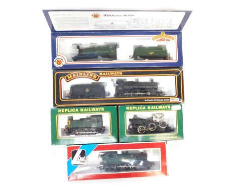 Bachmann Branchline, Mainline Railways, Replica Railways, and other locomotives and spares, including a Class 43XX Mogul loco