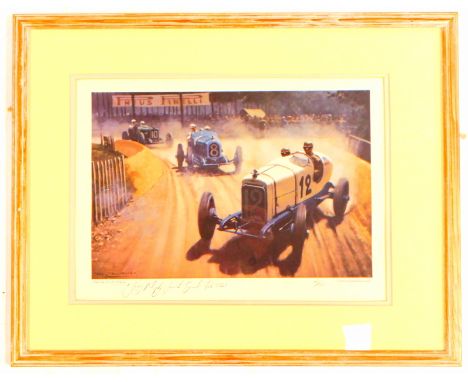 After R A Nockolds. Fuming Murphy Grand Prix 1921 limited edition print, 95/100, 20cm x 30cm, in modern frame. 