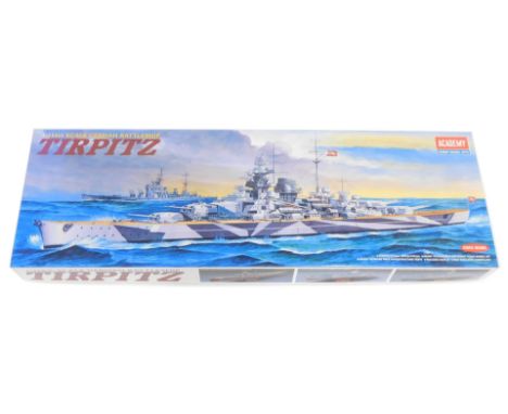 An Academy German Battleship Tirpitz model kit, 1:350 scale, boxed. 