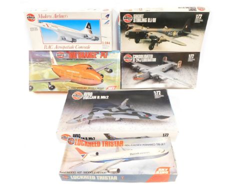 Airfix 1:72 and 1:44 model kits, comprising Lockheed Tristar, Braniff Boeing S747, Modern Airliners BAC Aerospatiale Concorde