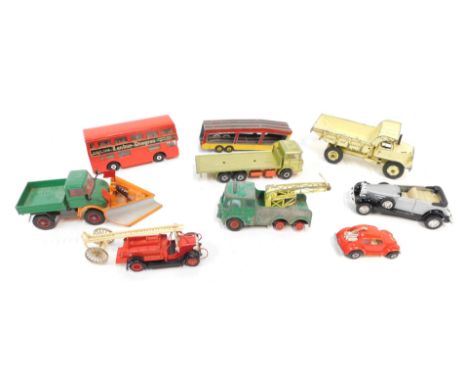 Matchbox, Corgi and other playworn diecast, including Matchbox Superkings K15 The Londoner Bus, Corgi Toys Unimog 4TG, Matchb