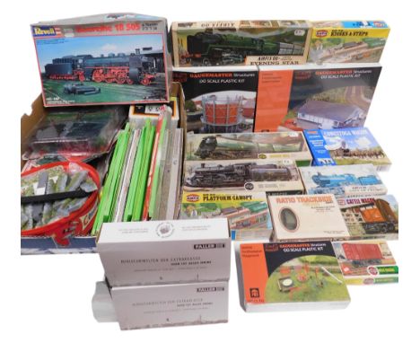 Ratio, Gaugemaster Airfix and other model kits and scenics, including Airfix Biggin Hill locomotive, BR Mogul, Evening Star m