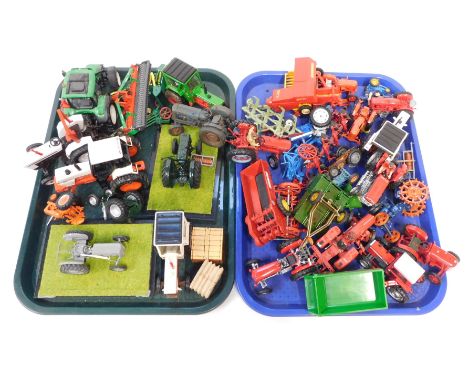 Ertl, Britains, Corgi and other diecast tractors and farming implements, including Valtra Series C tractor, David Brown 1690 