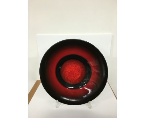 A Poole Pottery Living Glaze Planets Limited Edition dish, designed by Alan Clarke "MARS" No. 72 with box (16 inches).