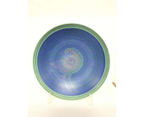 A Poole Pottery Studio dish in the Fish design by Sally Tuffin (14 inches).