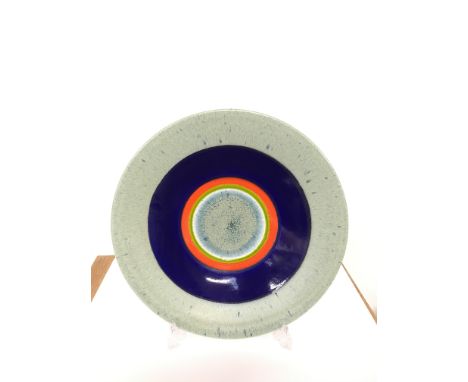 A Poole Pottery Living Glaze Planets Limited Edition dish, designed by Alan Clarke "MERCURY" No. 72 with box (16 inches).