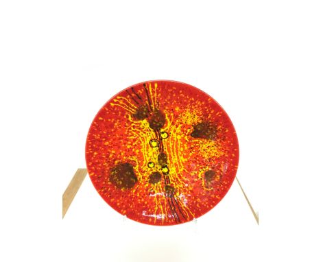A Poole Pottery Living Glaze Planets Limited Edition dish, designed by Alan Clarke "VENUS" No. 72 with box (16 inches).