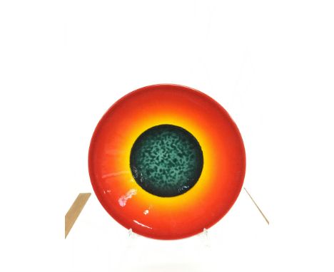 A Poole Pottery Living Glaze Planets Limited Edition dish, designed by Alan Clarke "NEPTUNE", No. 72 with box (16 inches).