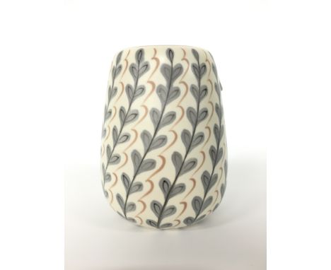 A Poole Pottery Freeform vase, shape 684, decorated in the YFP design by Jean Cockram (6 inches).