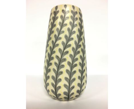 A Poole Pottery Freeform earthenware vase, shape 686, decorated in the YFI design, decorated by Jean Cockram (9.5 inches).