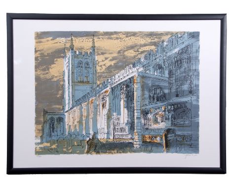 AR John Piper, CH (1903-1992 "Long Melford Church" lithograph, signed and numbered 248/275 in pencil to lower margin 46 x 62c