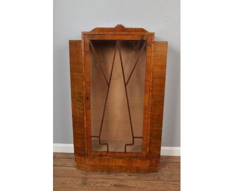 Vintage Art Deco Display Cabinet with both side glass panels (height 127cm, width 78cm, depth 31cm)  Cracks on the front wind
