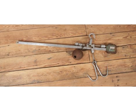 A set of Avery butchers 300lb steelyard scales.