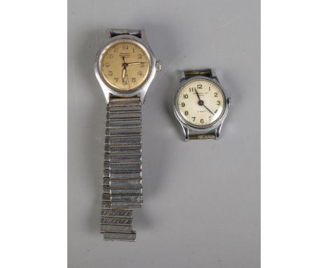 Two manual wrist watches including a Ingersoll example in a Services Sports Watch box