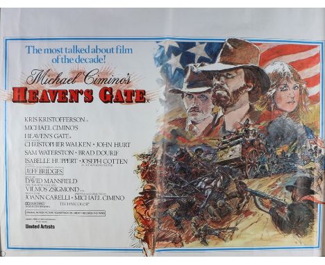 Heaven's Gate (1980) - British Quad film poster, starring Kris Kristofferson, Christopher Walken and Isabelle Huppert, rolled
