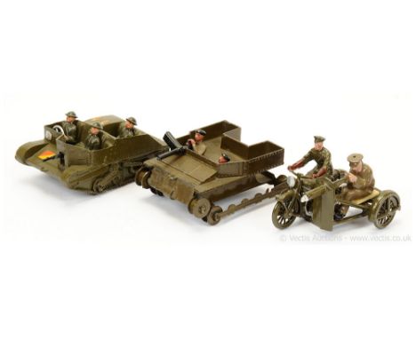 Britains - Set 1203 - Carden Lloyd Tank, [1932 version], comprising: Tank with [tracks missing] Gunner &amp; HMG , Set 1876 -