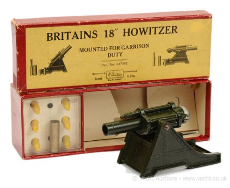 Britains - Set 2106 - 18" Heavy Howitzer - Mounted for Garrison use [1955 version], comprising: 18" Heavy Howitzer - Mounted 