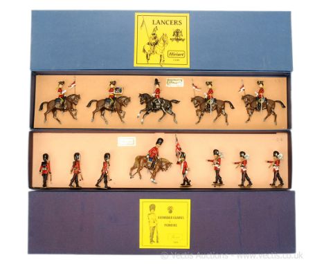 Hiriart - Uruguay - 1974 to Present, comprising: Set 1140 - British Army - 17th Lancers [5 Mounted figures] &amp; Set 1205 - 