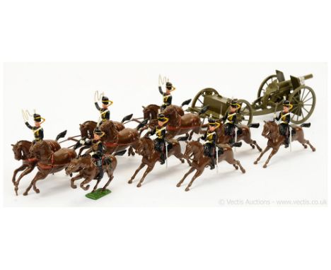 Britains - Set 39 [9419]- Royal Horse Artillery [1948/56 version], comprising: 6 x Horse Team at the Gallop in Light Harness,