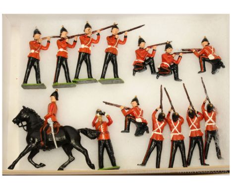 Britains - from Set 2086 - The Queens Royal [West Surrey] Regiment, 1958 version, now comprising: Mounted Officer [slightly r