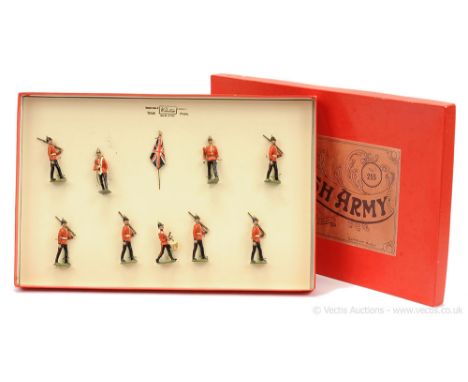 Britains - Set 255 - The Green Howards - 1927 - 1941 Only - 1927 First Issue, comprising: Marching Officer with Drawn Sword, 