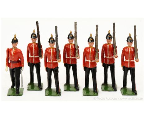 Britains - Set 76 - Duke of Cambridge's Own - The Middlesex Regiment [1960 Issue], comprising: Marching Officer Holding Scabb