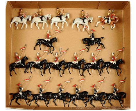 Britains - Set 2085 - Household Cavalry - Musical Ride [1954 - 65], comprising: 1 x Kettledrummer, 4 x Trumpeters in State Dr