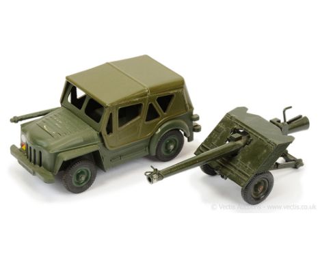 Britains -Set 2174 - Mobile Anti-Tank Set [1958 Issue], comprising: Austin Champ with Plastic Tyres &amp; 120mm BAT Gun - Pla