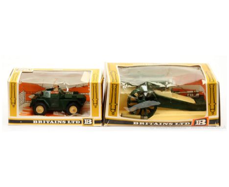 Britains - Military Vehicles Range, 1974, comprising: Set 9781 - British Scout Car. Near Mint overall , contained in a genera