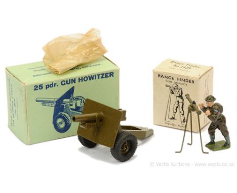 Britains - Set 1639 - Range Finder, [1939 version], comprising: Tripod Mounted Range Finder with Operator. Khaki Battledress 