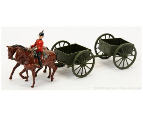 Britains - Set 1330 - Royal Engineers G.S. Wagon [1946 version], comprising: 2 x wheeled General Service Wagon, 2 x wheeled L