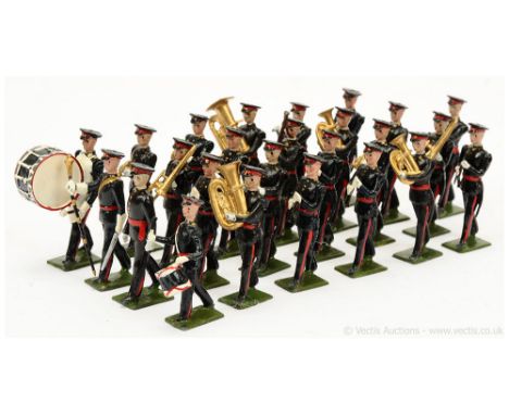 Britains - Set 2093 - Band of the Royal Berkshire Regiment in No1 Dress [1956 version - 1956/7- issue], comprising: 1 x Bandm