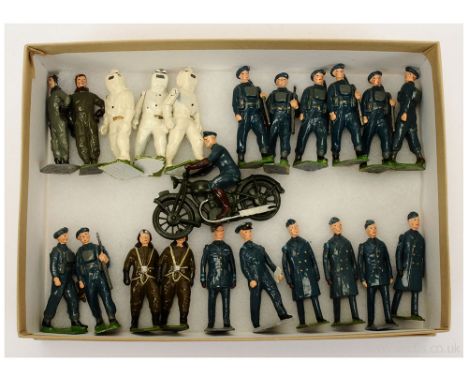 Britains - From Set 2011 - Royal Air Force Display Set, [1950 version], now comprising: 3 x Fire-Fighters in Asbestos Suits, 