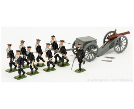 Britains - Set 79 - RN Landing Party [Post War Version], now comprising: 8 x Naval Ratings [to pull Limbers], Petty Officer w