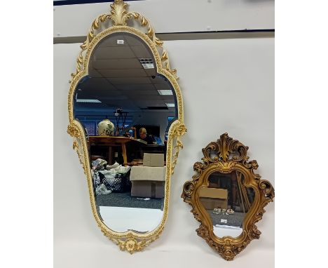 Two vintage ornate mirrors