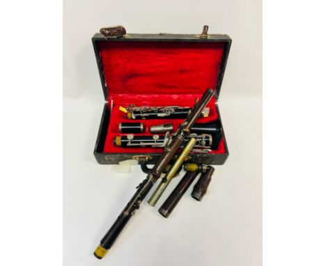 Boosey &amp; Hawkes clarinet within fitted box together with another