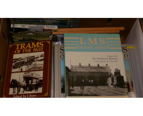 A Collection of Railway Books Catalogues Photographs and Jigsaws, books including LMS Engine Sheds vol 5 (Caledonian), DB loc