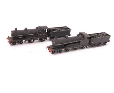 Kit-bodied OO Gauge LNWR Express Locomotives and Tenders, both on Triang chassis with scale wheels, comprising 'Experiment' c