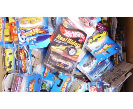 Hot Wheels, A collection of factory sealed 1:64 scale vehicles, 2000s, including private, competition and commercial models, 