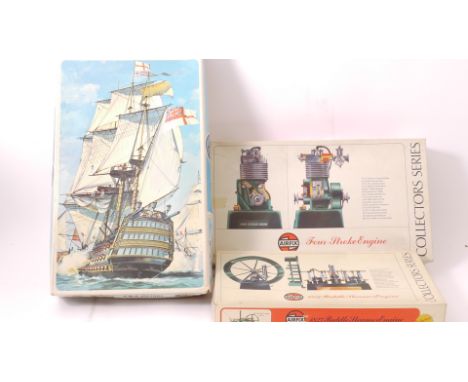 Vintage Airfix Kits, A trio of boxed models comprising Classic Series 09252-6, HMS Victory,  together with Collectors Series 