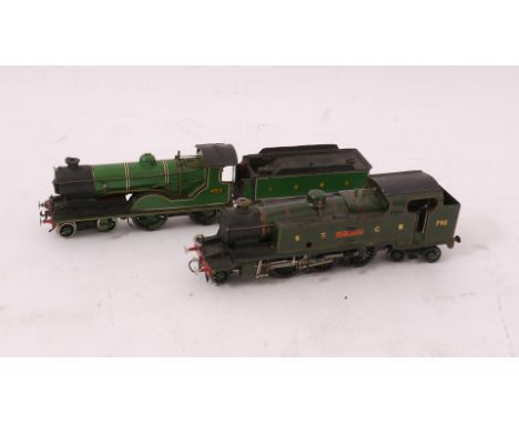 Two Scratch-built OO Gauge Pre-Grouping Locomotives, both on adapted Triang chassis, comprising LSWR class D15 4-4-0 no 463 a