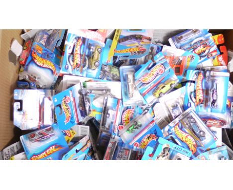 Hot Wheels, A collection of factory sealed 1:64 scale vehicles, 2000s, including private, competition and commercial models, 