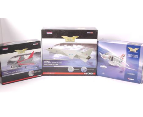 Corgi Aviation Archive, A trio of boxed 1:72 scale models comprising,  two limited edition examples, AA38601 BAC TSR-2 XR219 